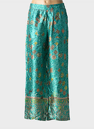 Pantalon large coupe fluide taille normale vert CREAM femme