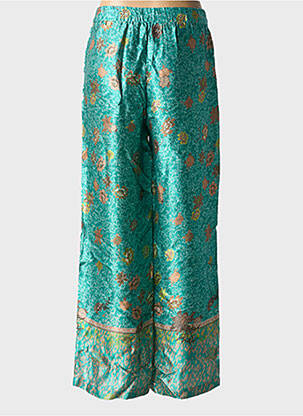 Pantalon large coupe fluide taille normale vert CREAM femme