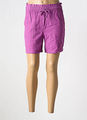Short tissage denim taille normale violet C'EST BEAU LA VIE femme