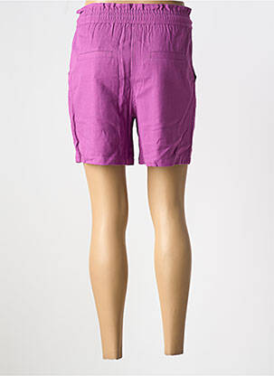 Short tissage denim taille normale violet C'EST BEAU LA VIE femme
