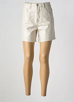 Short tissage denim taille haute argent TIFFOSI femme