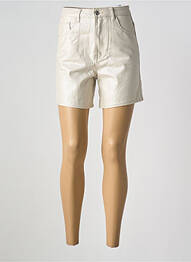 Short tissage denim taille haute argent TIFFOSI femme