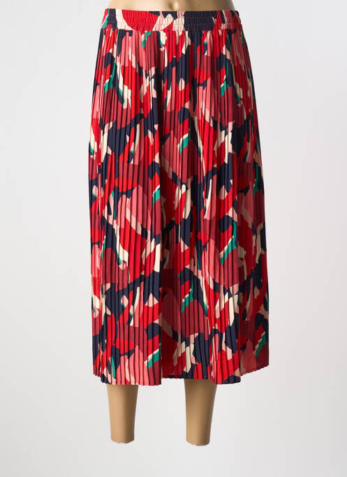Jupe mi-longue taille normale rouge C'EST BEAU LA VIE femme