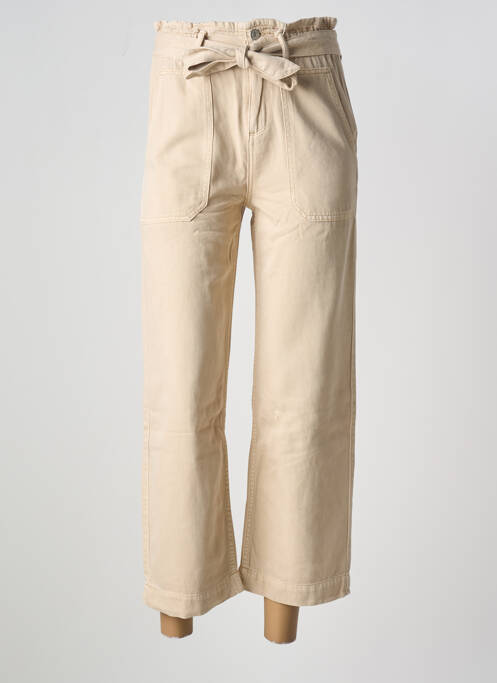 Jeans coupe droite beige C'EST BEAU LA VIE pour femme