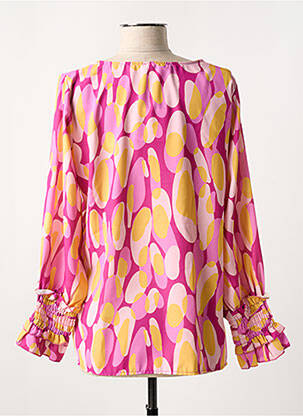 Blouse imprimé fantaisie manches longues rose ESTEE BROWN femme