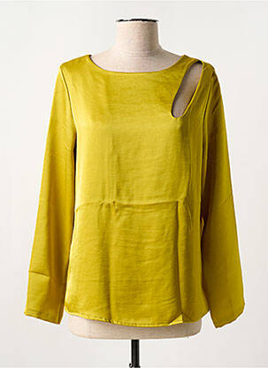 Blouse col rond manches longues vert clair GARCONNE femme