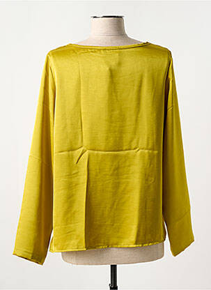 Blouse col rond manches longues vert clair GARCONNE femme