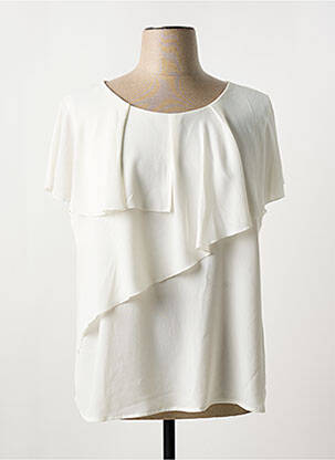 Blouse manches courtes manches courtes blanc QUATRE VINGT JOURS femme