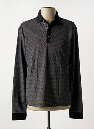 Polo coupe cintrée manches longues noir RMS26 femme