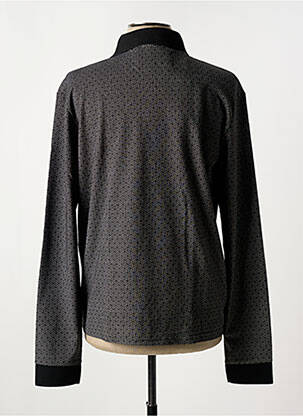 Polo coupe cintrée manches longues noir RMS26 femme