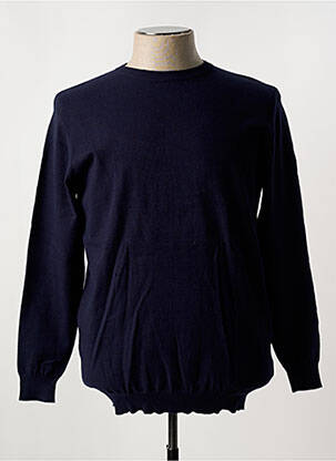 Pull col rond manches longues bleu YVES ENZO homme