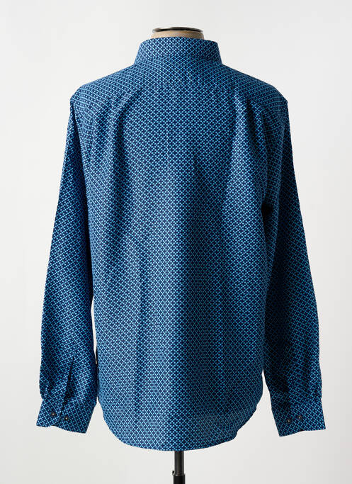 Chemise manches longues bleu YVES ENZO pour homme