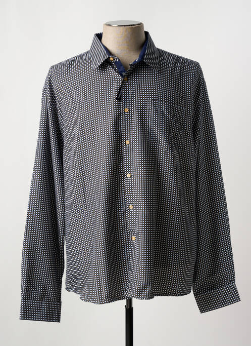 Chemise manches longues noir YVES ENZO pour homme