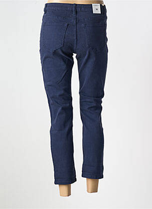 Pantalon 7/8 fermeture zippée sous rabat boutonné bleu R.DISPLAY femme