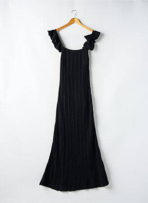 Robe longue coupe évasée sans manche noir PARISIENNE ET ALORS femme