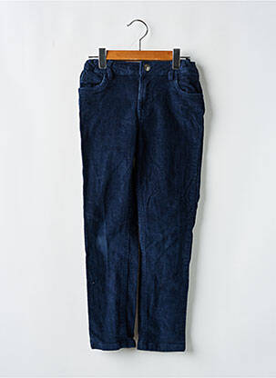 Pantalon slim tissage côtelé taille ajustable bleu LA REDOUTE garçon