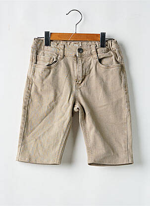 Bermuda tissage denim taille ajustable marron KIABI garcon