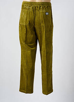 Pantalon droit tissage velours taille normale vert OBEY homme