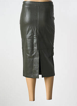 Jupe mi-longue taille à pinces vert GRACE & MILA femme