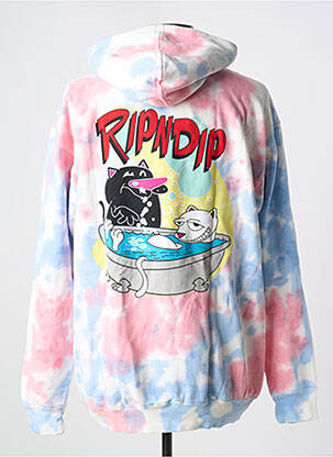 Sweat-shirt à capuche broderie manches longues bleu RIPNDIP homme