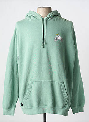 Sweat-shirt à capuche tissage jersey manches longues vert RIPNDIP homme