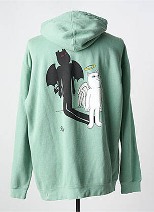 Sweat-shirt à capuche tissage jersey manches longues vert RIPNDIP homme