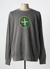 Sweat-shirt stretch manches longues gris PIZZA SKATEBOARD homme