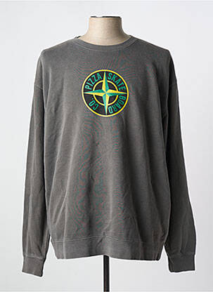 Sweat-shirt tissage jersey manches longues gris PIZZA SKATEBOARD homme