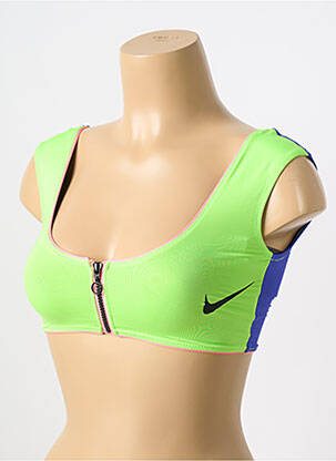 Soutien-gorge effet matière satinée brassieres vert NIKE femme