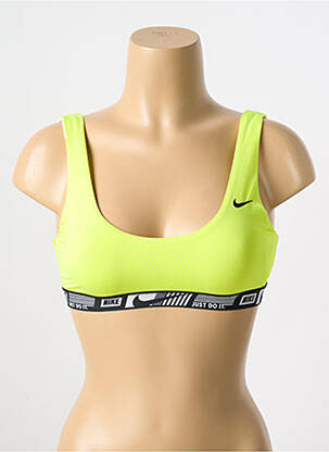 Haut de maillot de bain stretch brassieres jaune NIKE femme