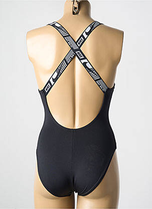 Maillot de bain 1 pièce effet matière satinée noir NIKE femme