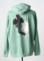 Sweat-shirt à capuche vert RIPNDIP pour homme seconde vue