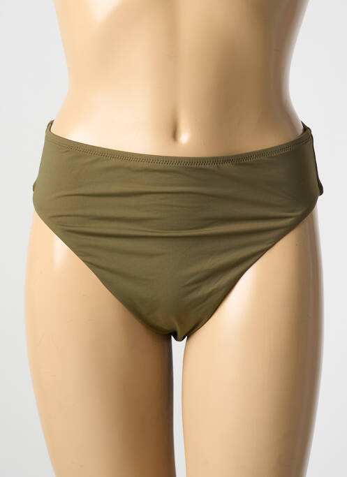 Bas de maillot de bain vert PIECES pour femme