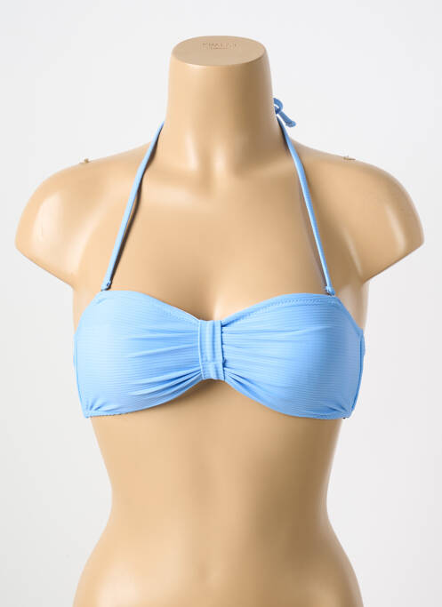 Haut de maillot de bain bleu PIECES pour femme