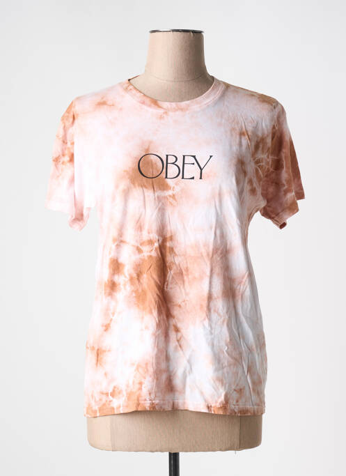 T-shirt rose OBEY pour femme