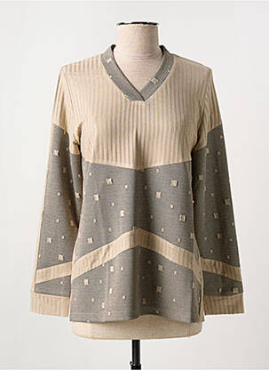 T-shirt manches longues manches longues beige MERI & ESCA femme