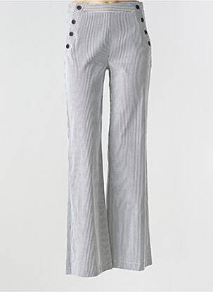 Pantalon droit stretch taille normale blanc LA PETITE FRANCAISE femme