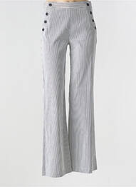 Pantalon droit stretch taille normale blanc LA PETITE FRANCAISE femme
