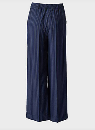 Pantalon large tissage popeline taille normale bleu AN' GE femme