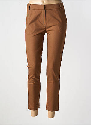 Pantalon 7/8 stretch taille normale marron LA PETITE FRANCAISE femme
