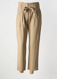 Pantalon 7/8 tissage popeline taille normale vert ARTLOVE femme