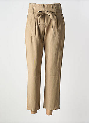 Pantalon 7/8 tissage popeline taille normale vert ARTLOVE femme