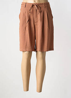 Bermuda taille élastique taille normale marron ARTLOVE femme