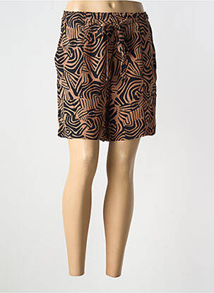 Bermuda taille élastique taille normale marron ARTLOVE femme