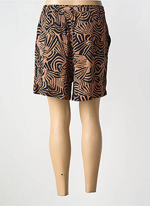 Bermuda taille élastique taille normale marron ARTLOVE femme