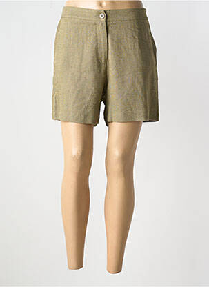 Short fermeture zippée sous rabat boutonné taille normale vert LILI SIDONIO femme