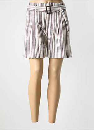 Short fermeture zippée sous rabat avec crochet taille normale beige ARTLOVE femme