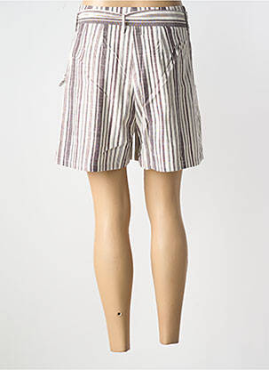 Short fermeture zippée sous rabat avec crochet taille normale beige ARTLOVE femme