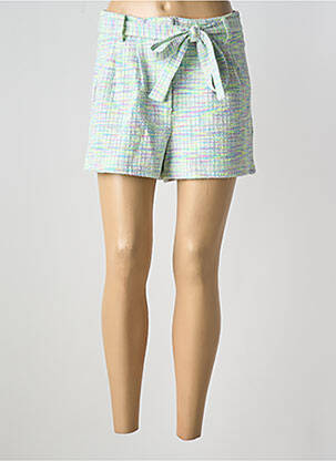 Short fermeture zippée sous rabat avec crochet taille normale vert LILI SIDONIO femme
