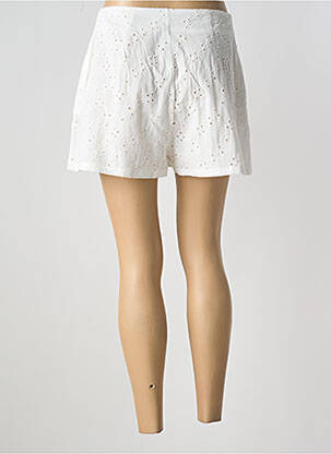 Short fermeture zippée sous rabat avec crochet taille normale blanc LILI SIDONIO femme